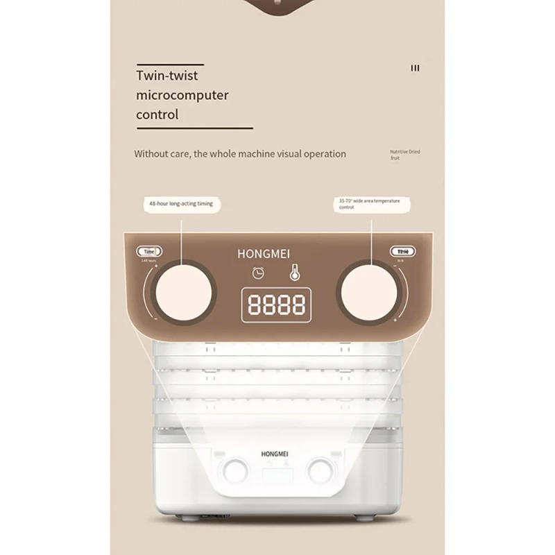 Description Picture 3 of item5Layers Intelligent Drying Machine For Vegetable Fruit Thermostatic Food Dehydrator Pet Snack Drying Machine Кухонные машины