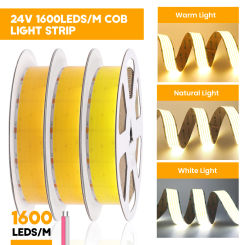 24V1600LEDs/m COB LED Strip Light 5 Rows LED Super Bright Flexible LED Tape High Density Linear Light COB Lights Home Decoratio