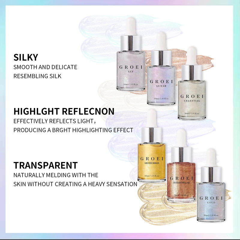 Description Picture 4 of item5 Color Diamond Highlighter Powder Oil Waterproof High Gloss Glitter Body Bronzer Highlight Oil Lasting Face Contour Illuminator