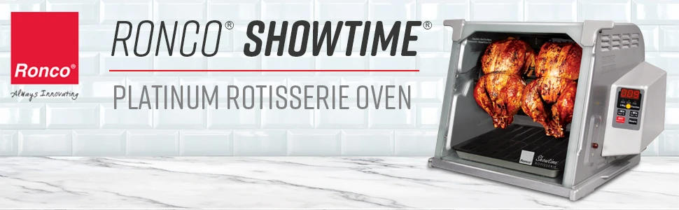 Description Picture 2 of itemShowtime Large Capacity Rotisserie & BBQ Oven Platinum Edition, Digital Controls, Perfect Preset Rotation Speed, Self-Basting, A