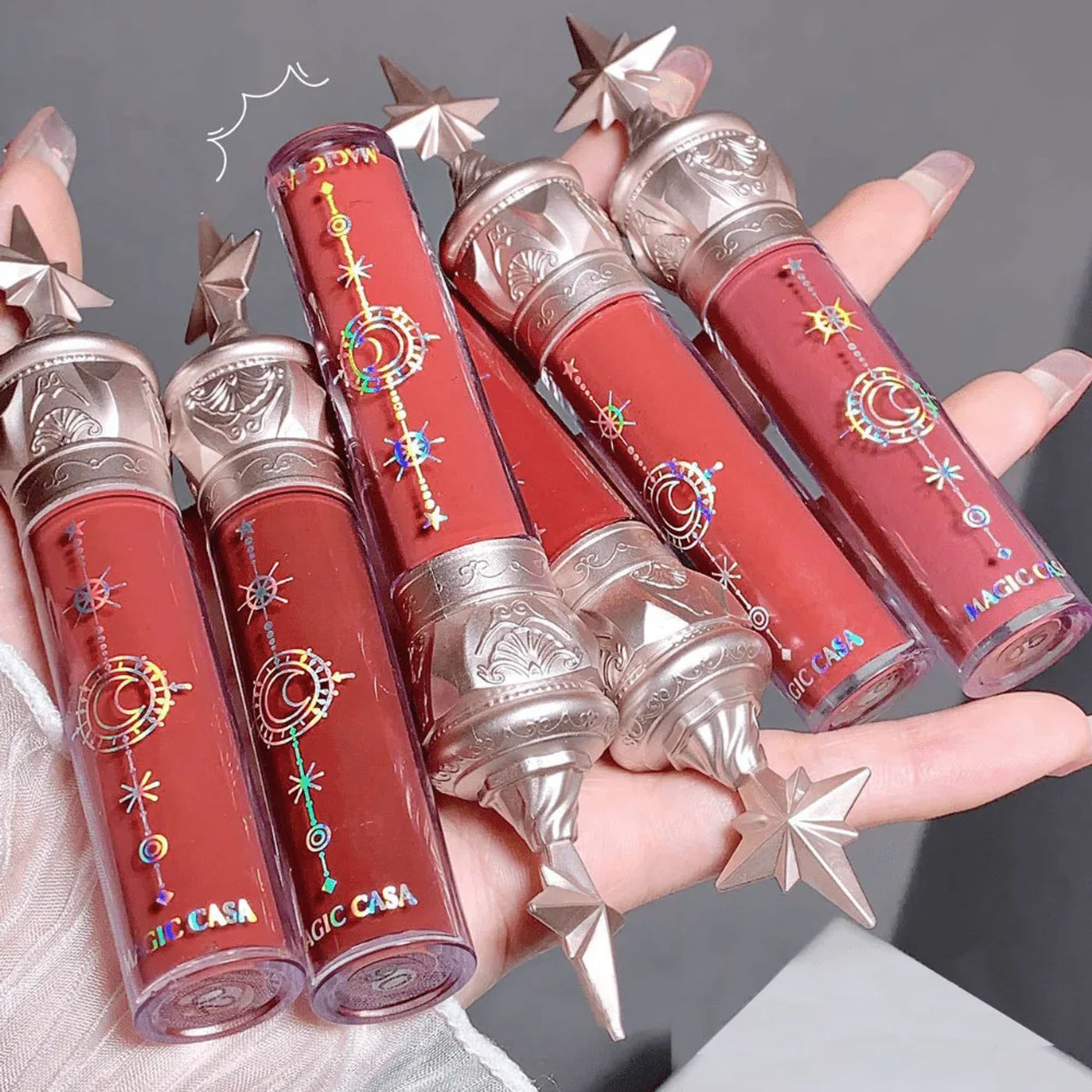 Description Picture 3 of itemMoisturizing Berry Lip Gloss,Hydrating Glass Glow Lips With Thick Matte Finish,Long-Lasting Wear,Star Stripe Design-Gift
