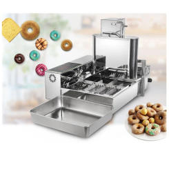 Donut Waffle Maker Electric Fully Automatic 1/2/4/6 Rows Crepe Sandwich Fryer Machine Commercial Kitchen Cooking Appliance
