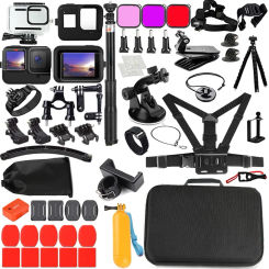 Tripod monopod Accessories Kit for Gopro Hero 10 9 Waterproof Housing Screen Film