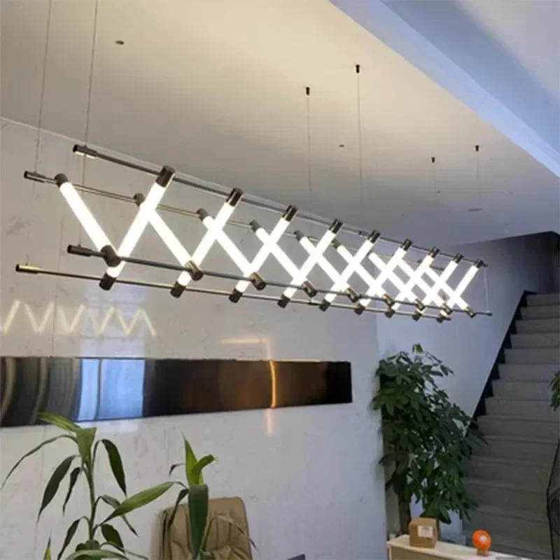 Description Picture 4 of itemModern Silver Gold LED Ceiling Chandelier for Dining Living Room Center Table Kitchen Pendant Lamp Decor Lighting Luster Fixture