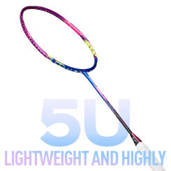 Kawasaki 5U Badminton Racket Dragon 222 Porfessional Flexible Racket 24T All Carbon Fiber Badminton