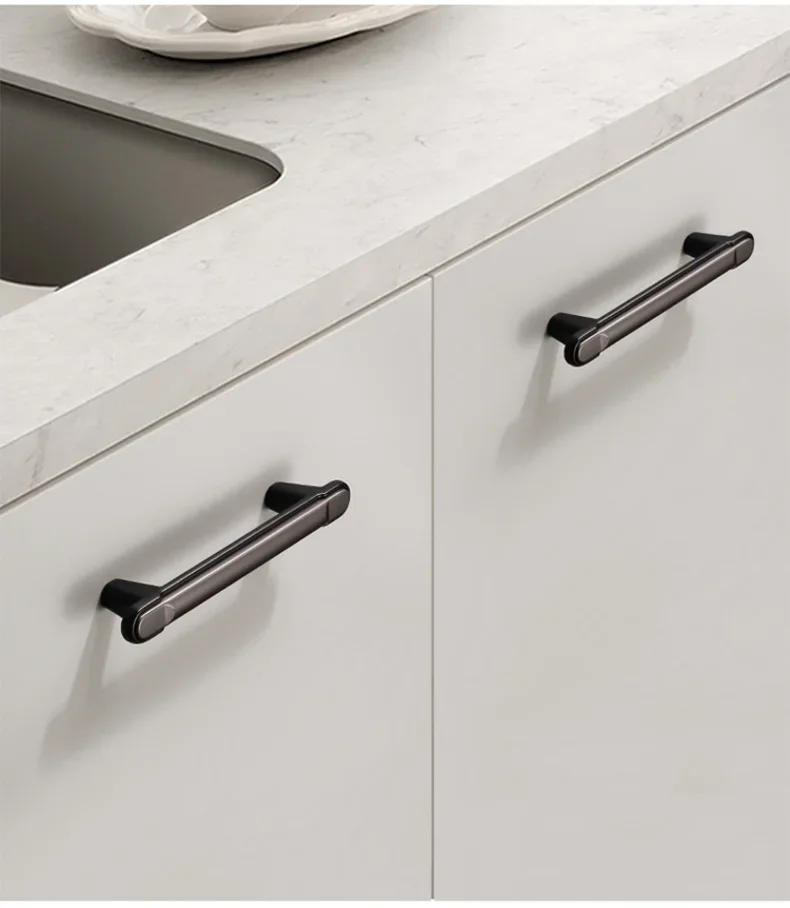 Description Picture 6 of itemModern Gold Black White Kitchen Handle Cabinet Knobs and Handles Fashion Drawer Knobs Pulls Furniture Handle Door Hardware