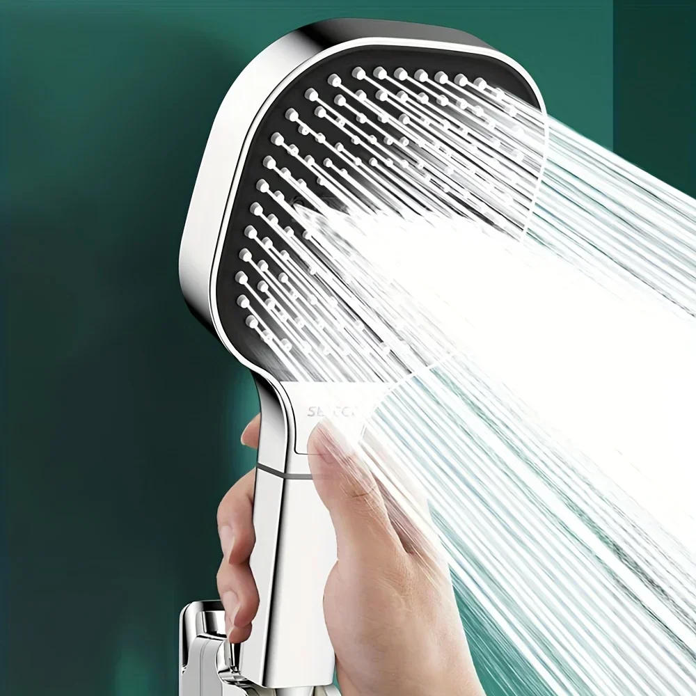 Description Picture 2 of itemLarge Panel 3Modes Adjustable Home Shower Head High Pressure Massage ShowerHead Filter Bathroom Accessories Rain Shower Head