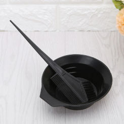 D0AB 2 pcs Hair Dye Color Brush Bowl Combo Coloring Brush Set Tint Tool Bleach