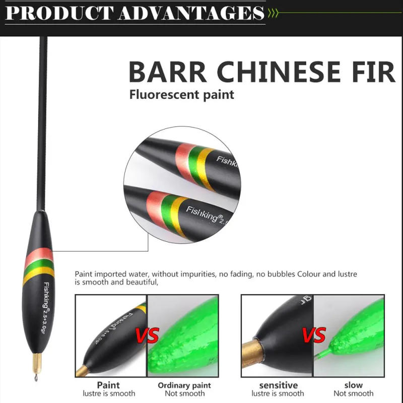 Description Picture 3 of item5pcs/lot Mixed Size Balsa Bobber Cork Barguzinsky Fir Float Vertical Pesca For Carp Fishing Float Fishing Tackle