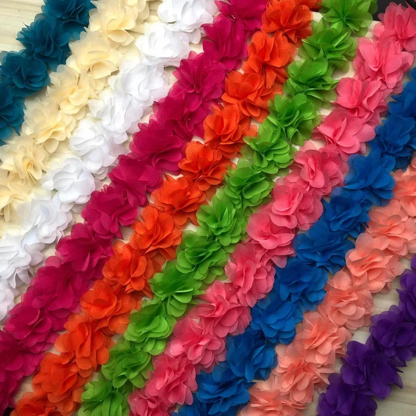 Description Picture 2 of item(1 meter) Chiffon lace fabric Webbing Decoration flower gift crafts Non-woven fabrics base