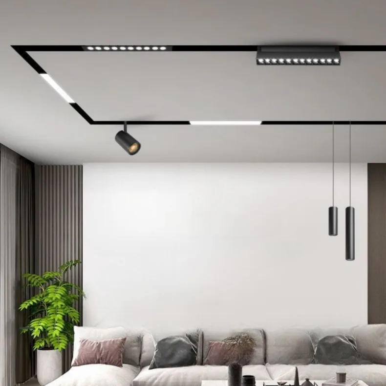 Description Picture 5 of itemMagnetic Track Lighting Ceiling Led Lights Guide House Living Room Decor Without Main Light Clothes Store Floodlight Spotlight