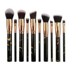 10 pcs Large Li Stone Pattern Makeup Brush Set 5 Large 5 Small Eyeshadow Lipsti Makeup Tools Poable Beginner Brushes
