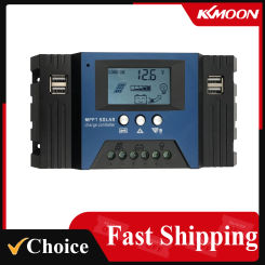 100A MPPT Solar Charge Controller 12/24V Auto Focus Solar Panel Controller Battery Intelligent Regulator with 4 USB Output