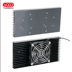 200x100x40mm LED radiator Aluminum heatsink Extruded heat sink with ac 110v 220v fan for 50w 100w led grow light led plant light