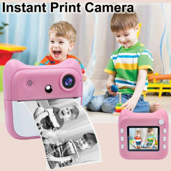 2.4inch Kids Instant Camera Thermal No Ink Print Toy for Girls Boys Children Digital Cameras for Photography Video Birthday Gift