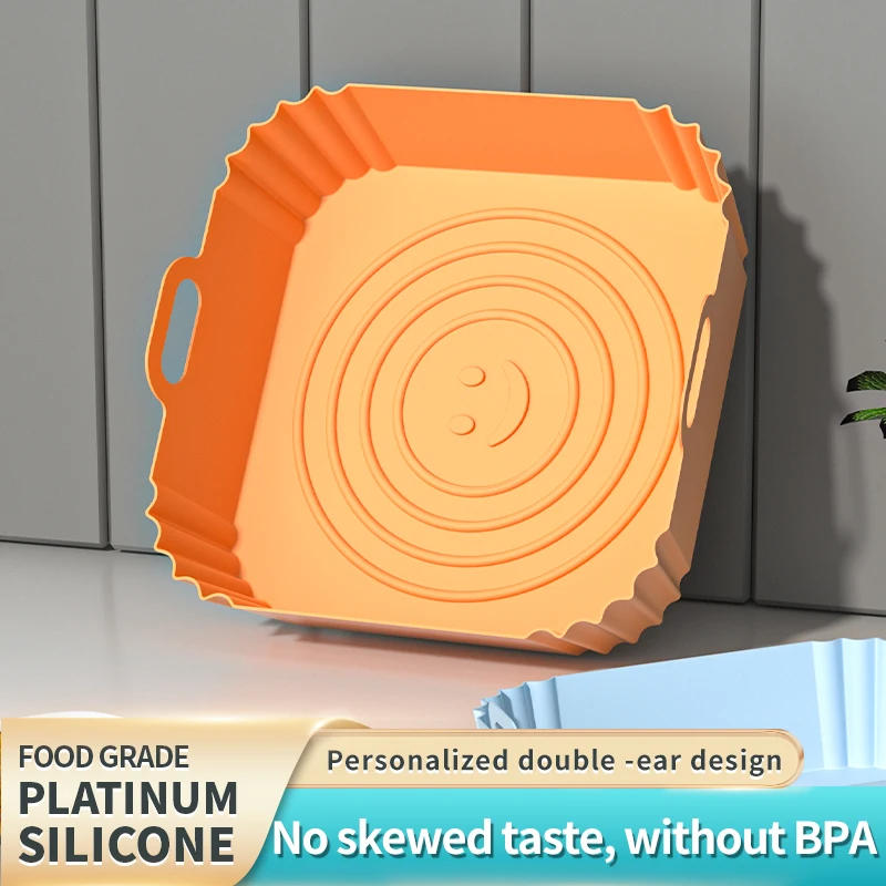 Description Picture 3 of itemSquare Air Fryer Food-Grade Silicone Cake Baking Pan,Dishwasher Safe, BPA-Free, Compatible with 7QT Air Fryer