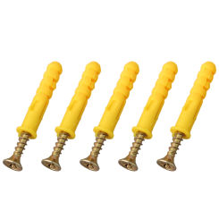 40pcs Self-tapping Screws Kit For Putting Up Curtain Rods Q235 Carbon Steel & Plastic 30mm M6 Household Cross Tips Screws Kit
