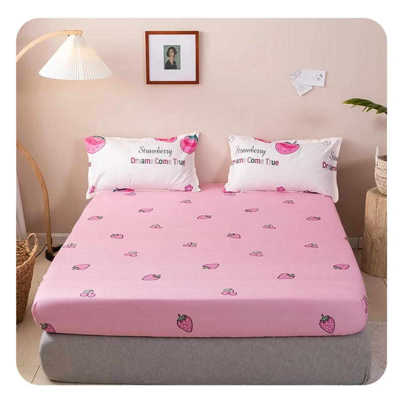 Description Picture 3 of itemCartoon Mattress Cover Polyester Bed Cover with Elastic All-around Elastic Rubber Band Sheet (No Pillow case) Home Protector New