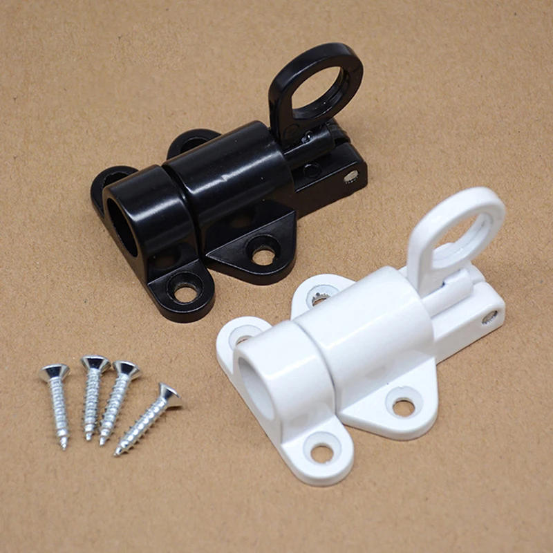 Description Picture 2 of itemAluminum Alloy Door Latch Lock Window Gate Pull Ring Spring Bounce Latch Lock
