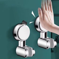 New Suction Cup Shower Holder Adjustable Shower Head Holder Nozzle Handheld Holder Punch-Free 720° Angle Rotation Shower Bracket