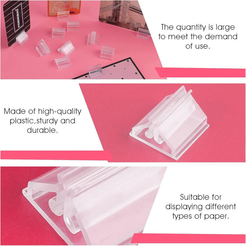 Description Picture 6 of item12/24/30PCS Small Wedding Table Place Cards Holder Acrylic Table Sign Stands for Wedding Cards, Photos,Memos,Pictures Display