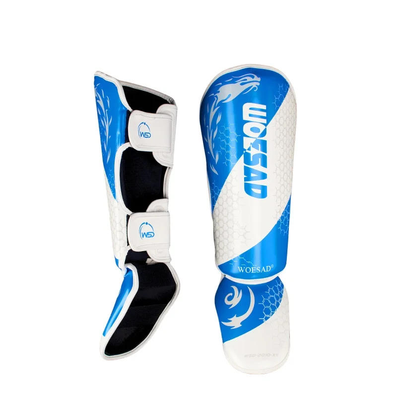 Description Picture 5 of itemChildren Adults Kickboxing Boxing Muay Thai Boxing Shin Guards Ankle Foot Protection Shield Martial Arts Training Equipment DEO