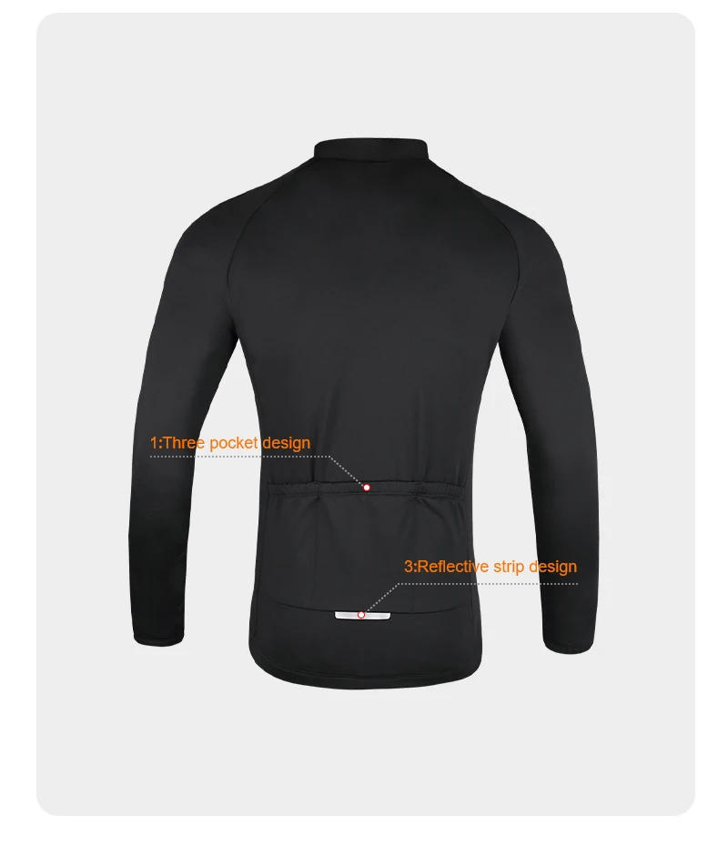 Description Picture 5 of itemGRSRXX Winter Warm Cycling Jacket Mountain Bike Jacket Cycling Jersey Long Sleeve Cycling Jersey Ciclismo Jacket Unisex