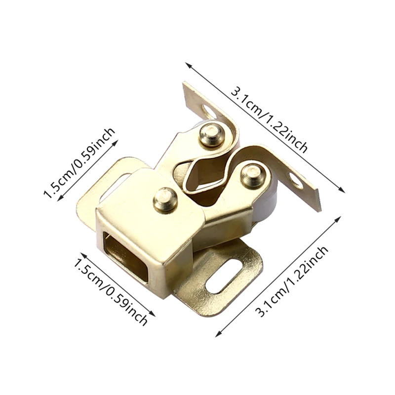 Description Picture 2 of itemMetal Home Use Double Ball Roller Catches Cupboard Cabinet Door Latch Hardware Copper Smooth Tight Grip Action
