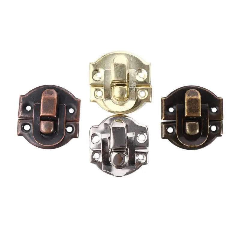 Description Picture 2 of itemWooden Box Jewelry Vintage Mini Trinket Antique Padlock Lock Clasps Hasp