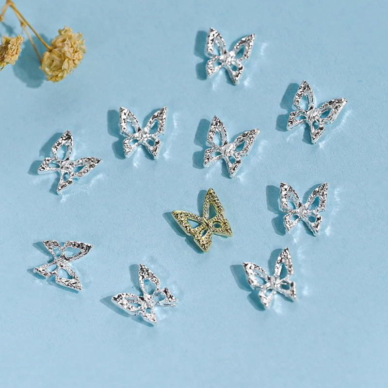 Description Picture 4 of item20Pcs Glitter Diamond Wings Hollow Butterfly Nail Charms 3D Butterflies Shape Charms for Nails Gems Nail Art Decoration Supplies