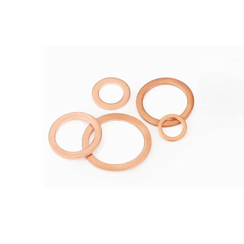 Description Picture 6 of itemPurple Copper Gasket/ Marine Instrument Sealing Ring / Copper Round Threaded Metal Flat Gasket M3-M60mm