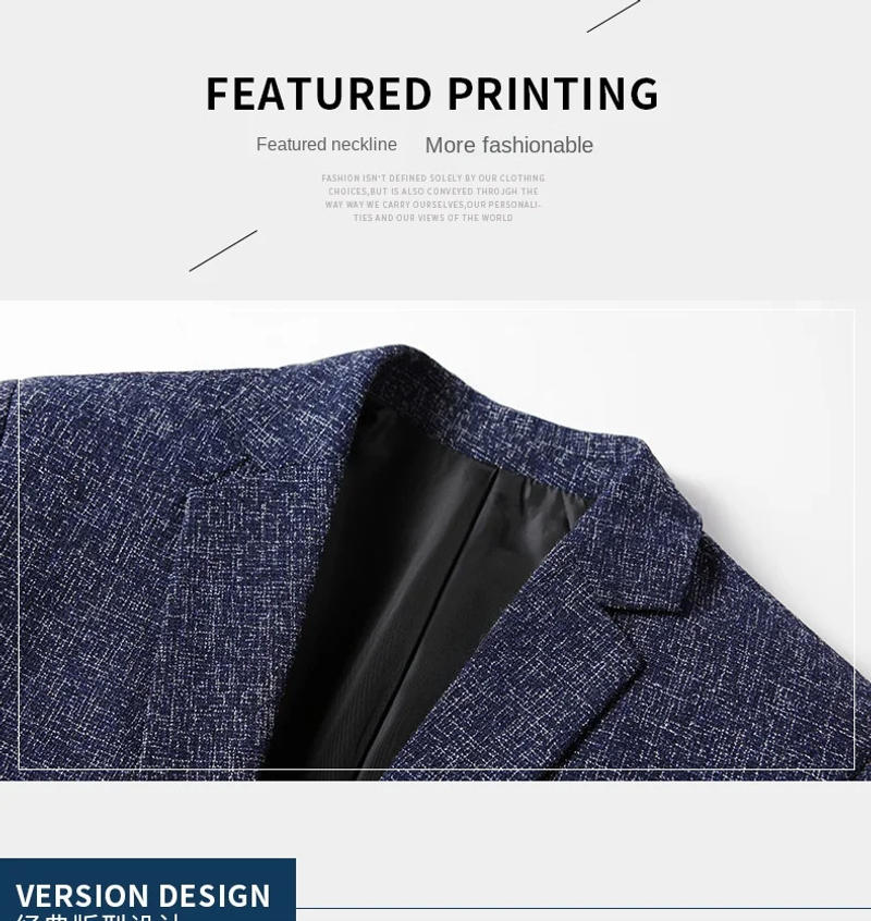 Description Picture 5 of itemMen Korean Style Suit Blazer Spring Autumn Casual Button Up Suit Coat Plus Size 3xl 4xl Boys Office Loose Blazer Jacket Oversize