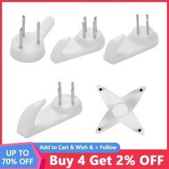 60Pcs/lot White Plastic Multi Function Invisible Wall Mount Photo Picture Frame Clock Mirror Nail Hook Hanger Seamless Nail