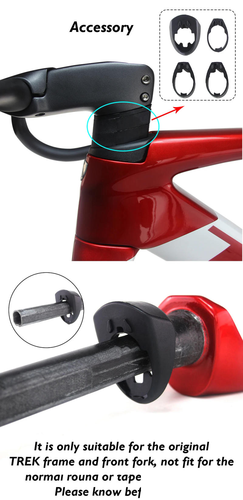 Description Picture 2 of itemFor Road Bicycle 7 Degree Stem For SLR 6/7/8 Frame Gasket Accessories Bike Computer Stand