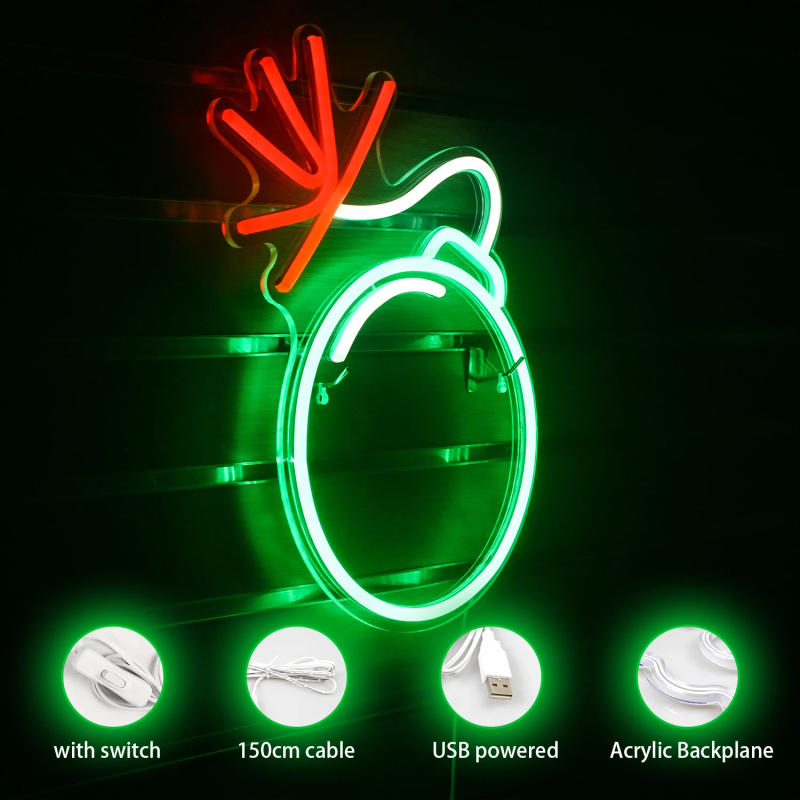 Description Picture 5 of itemGreen Neon Light Bomb Art Decor Night Lights LED Party Bar Club Store Commercial Lighting Advertising Decoration LED Neon Light