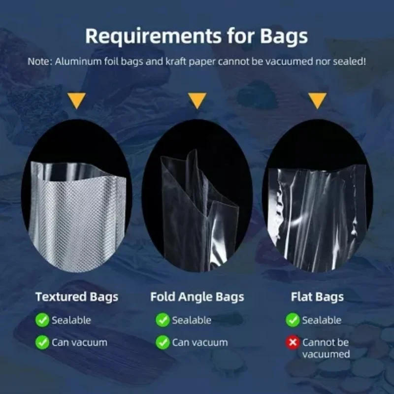 Description Picture 4 of itemElectric Vacuum Sealer Built-in Cutter Kitchen Food Storage Seal Touch Button Dry/Wet Food Sealing Packaging Vacuum Machine