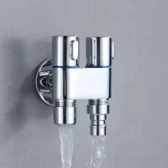 1Pc G1/2 Zinc Alloy Three-way Filling angle Valve wall mount One Into Two Out water Cleaning Sprayer bathroom Accessories