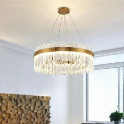Modern Luxury Chandeliers Crystal Pendant Ceiling Lights for Living Dining Room Kitchen Gold Pendant Light Decor Indoor Lighting