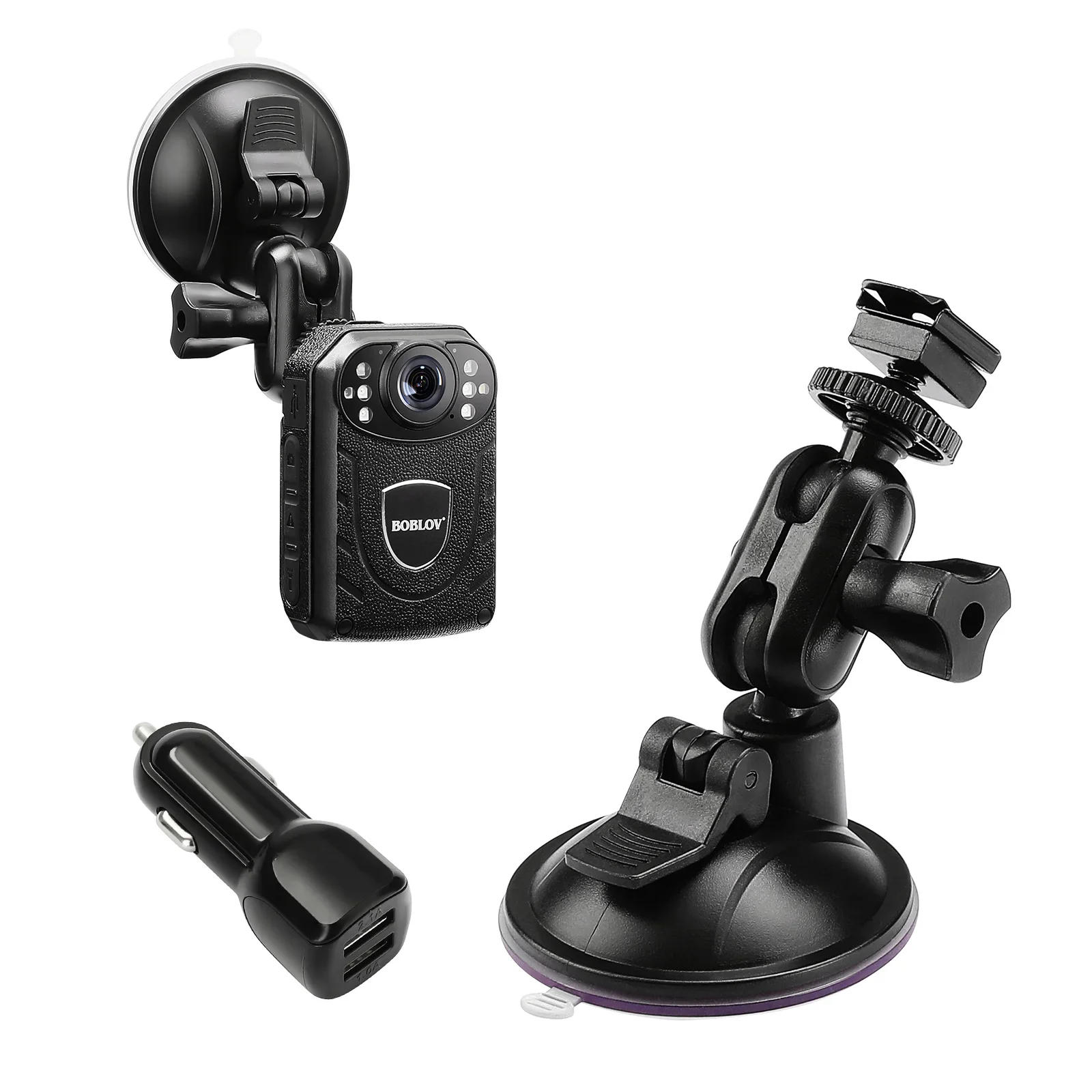 Description Picture 2 of itemBOBLOV Suction Cup for KJ21 Body Camera Car Mount and a Car Charger ONLY for KJ21 Body Camera