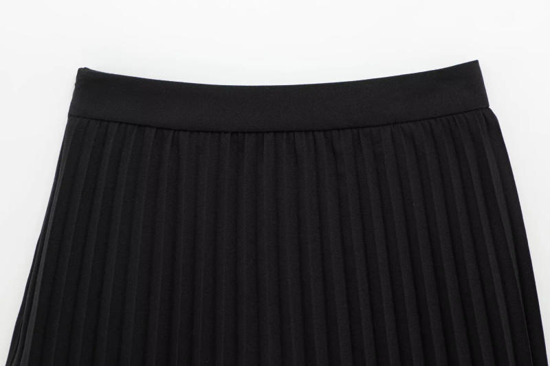 Description Picture 5 of itemTFMLN Women Elegant Wide Pleated Shorts Skirts Spring Summer Casual High Waist Girls Mini Skirt High Street Wear