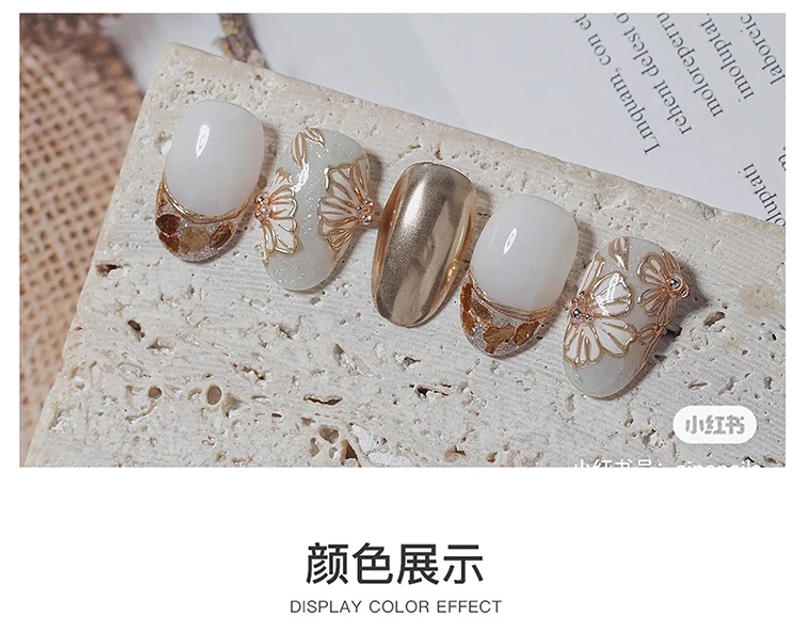 Description Picture 4 of item6Pcs Chrome Nail Powder Metallic Mirror Glitter Effect Holographic Metallic Chrome Powder for Nails Rose Gold Chrome Nail Powder