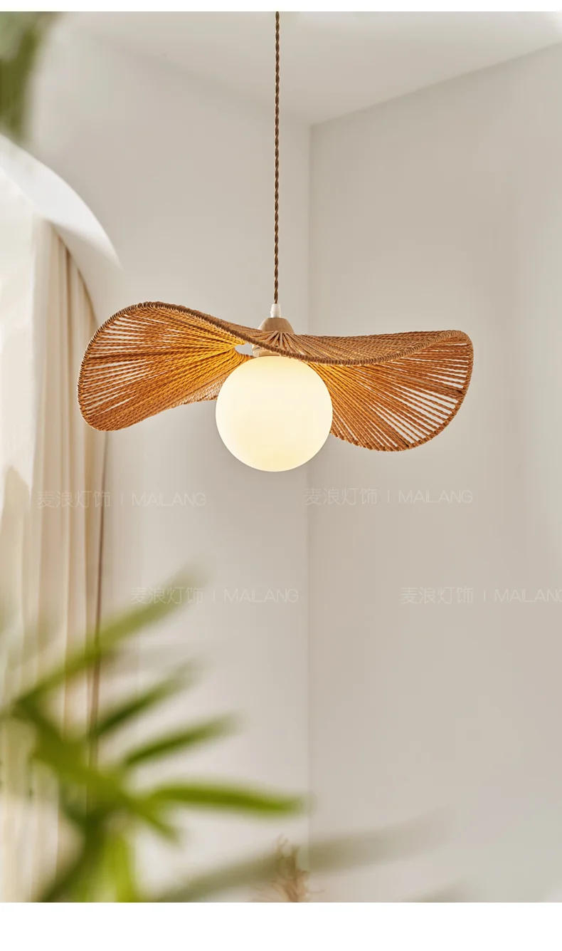 Description Picture 2 of itemJapanese Cream Style Bar Counter Restaurant Chandelier Bedroom Study Wooden Style Tea Room Coffee Shop Hanging Lighting