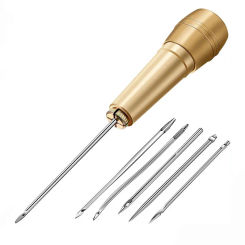 4Pcs/set Canvas Leather Tent Shoes Sewing Awl Taper Leather craft Needle Kit Repairing Tool Sets Hand Stitching