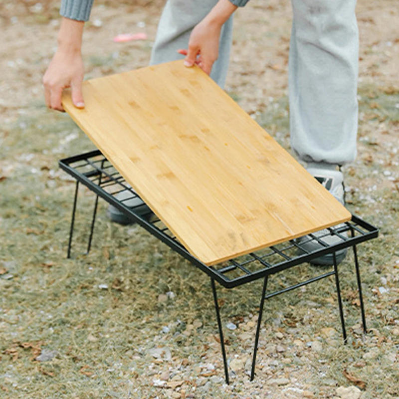 Description Picture 6 of itemFolding Iron Net Table with Table Board & Bag Picnic Iron Mesh Desk Multifunctional Camping Cooking Rack for Outdoor Barbecue