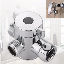 1/2" Brass Diverter Valve 3 Way Water Separator Shower Tee Adapter Adjustable Shower Head Diverter Valve Bathroom Accessories