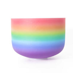 Full Colour Frosted Crystal Singing Bowl Sound Meditation Healing Singing Bowl Crystal Bowl Percussion Instrument