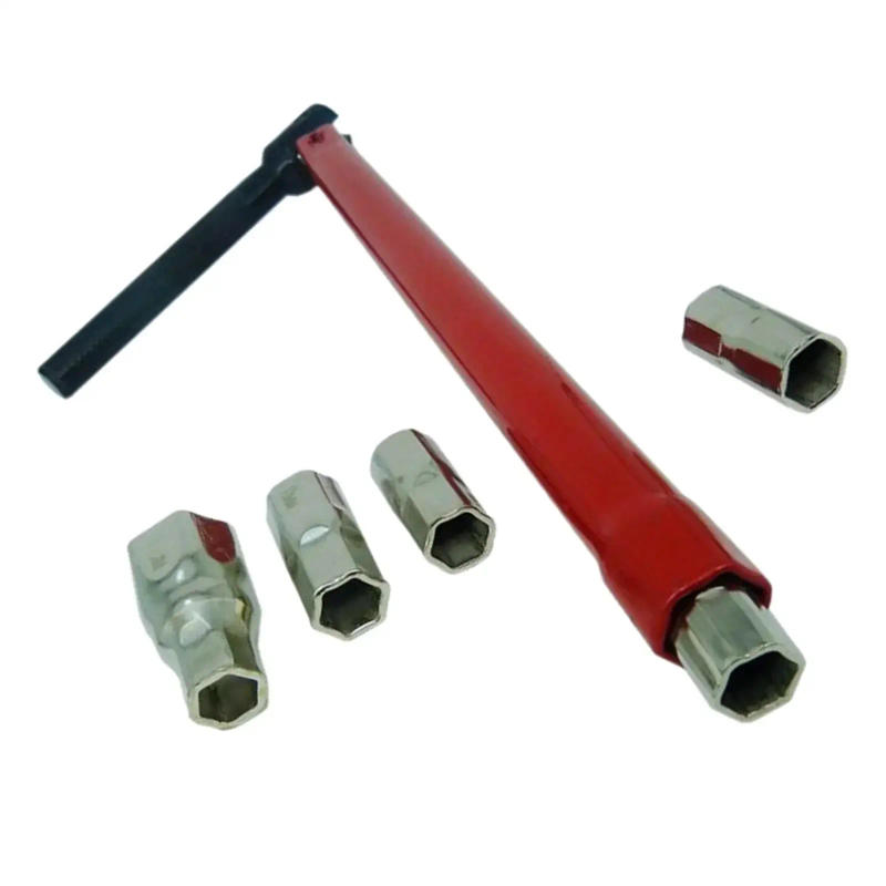 Description Picture 4 of itemFaucet Wrench Carbon Steel Plumber Socket Wrench with 5 Sockets and 1 Chuck Tap Back Nut Sink Basin Wrench Tap Installation Tool
