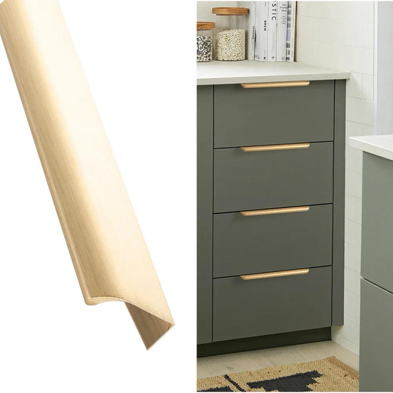 Description Picture 2 of itemConcealed Cabinet Pulls Drawer Handle Mount Finger Edge Drawer Knobs Pull With Screw Corner Design Closet Door Finger Edge Pull