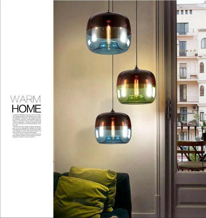 Description Picture 4 of itemModern Bedroom Apple Pendant Lights Personalized Colored Restaurant Glass Lighting Fixtures Kitchen Island Ceiling Decor Lamps