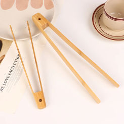 Bamboo Food Toast Tongs Kitchen Salad Bread Serving Tong BBQ Grilling Tong Cooking Baking Tools Dessert Sugar Ice Clip